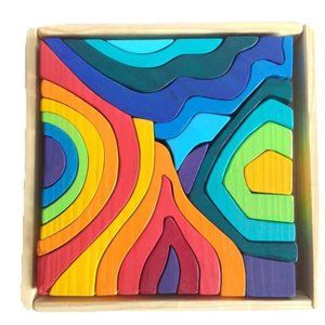 Indian four-element puzzle rainbow stacker